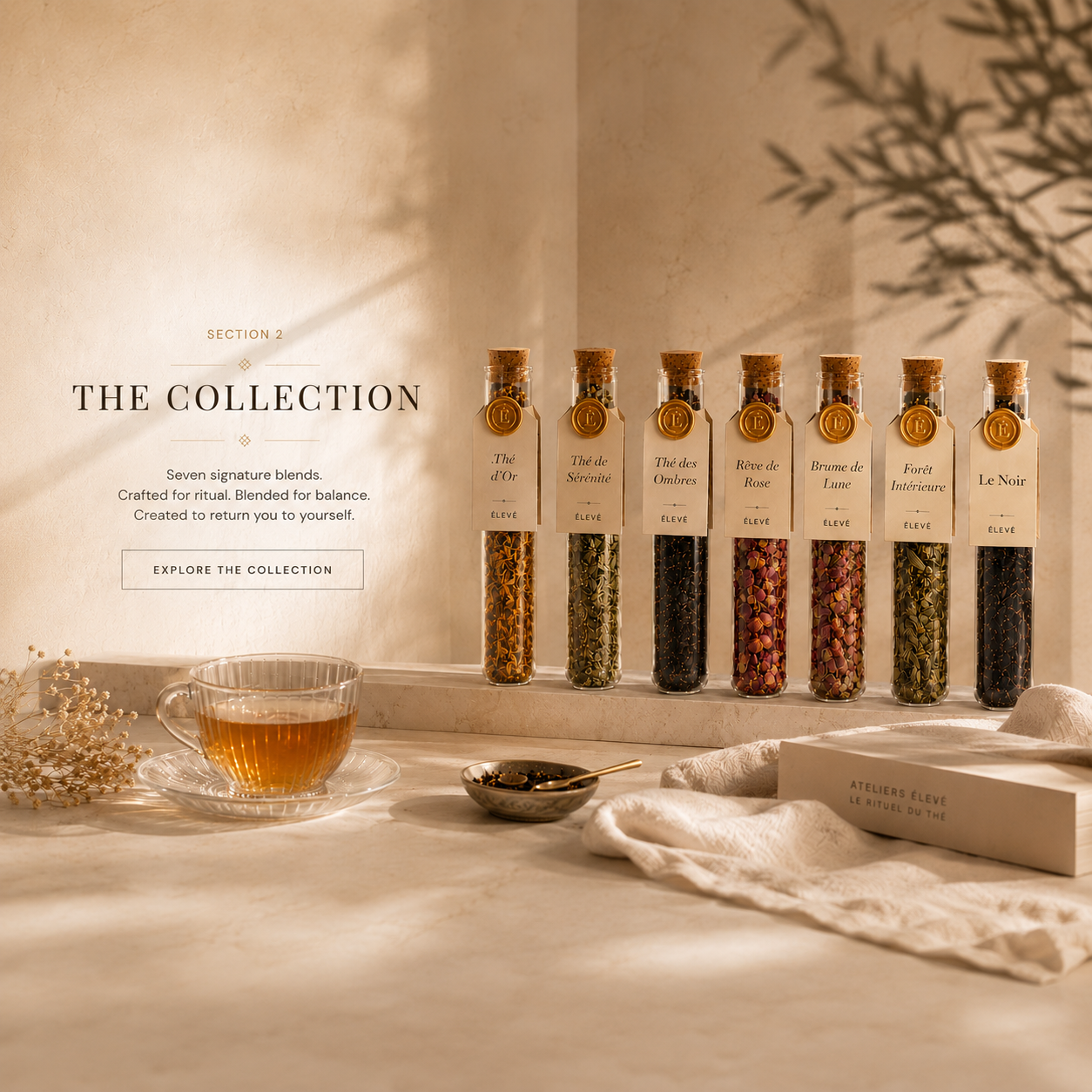 ÉLEVÉ Caja de té de lujo I Le Coffret du Thé