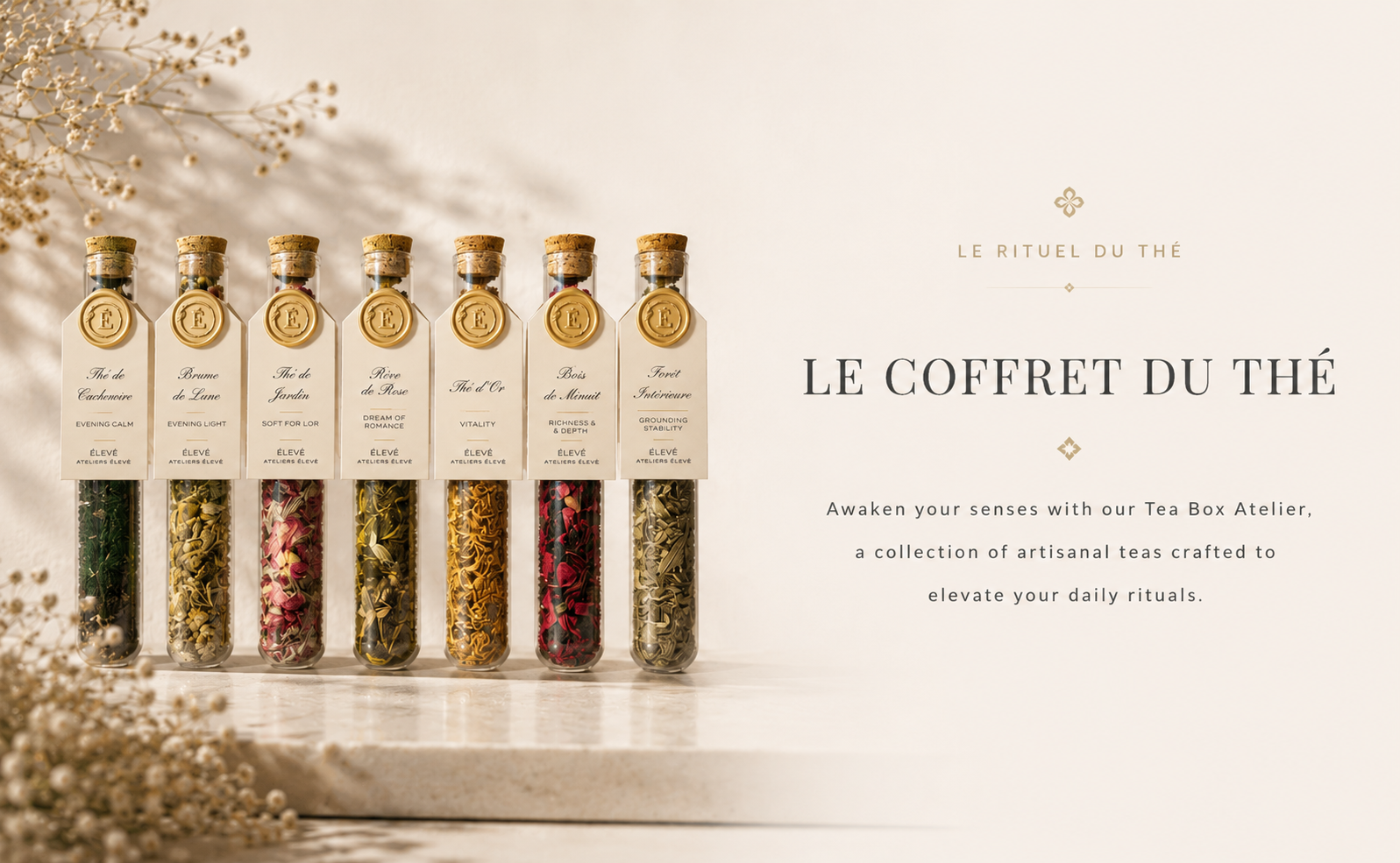 ÉLEVÉ Caja de té de lujo I Le Coffret du Thé